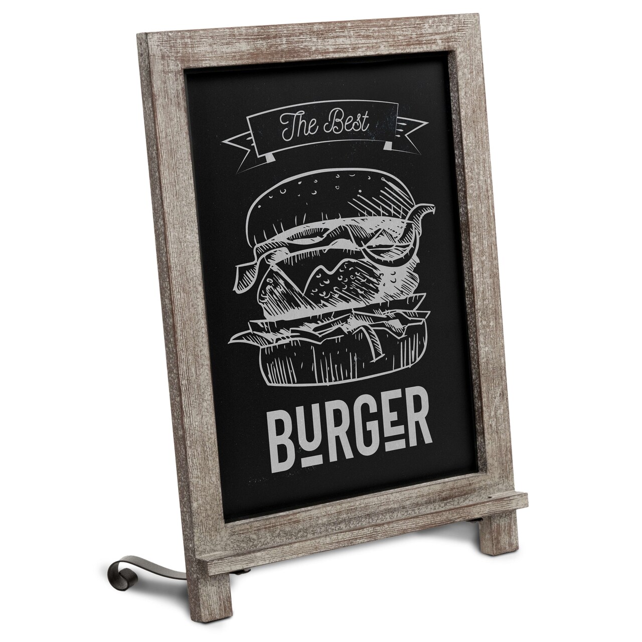 HBCY Creations Hanging or Tabletop Chalkboard with Legs/Wedding Table Sign/Kitchen Countertop Memo Board